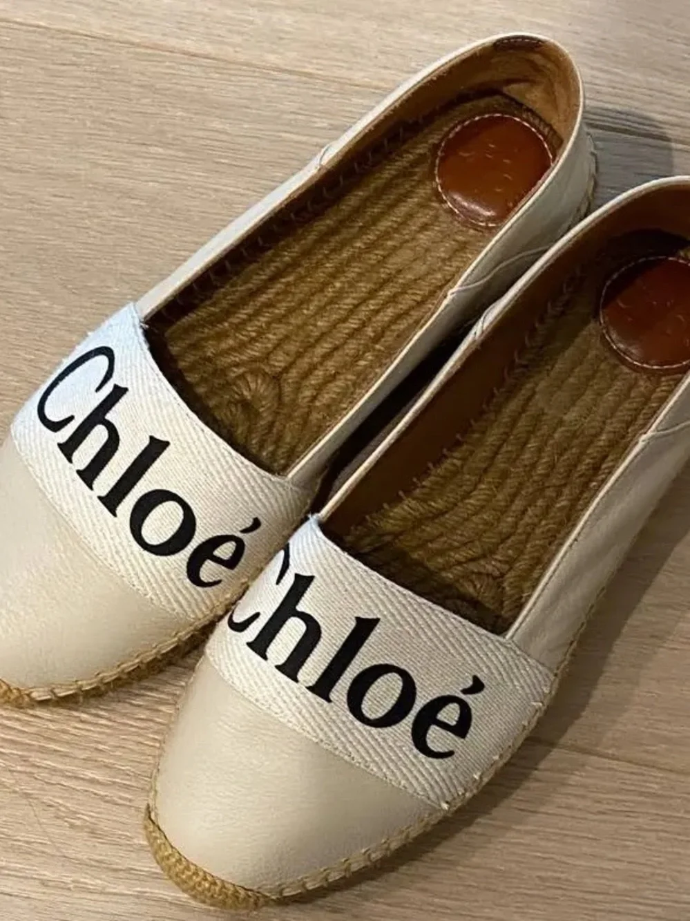 Chloé Leather Graphic Print Espadrilles